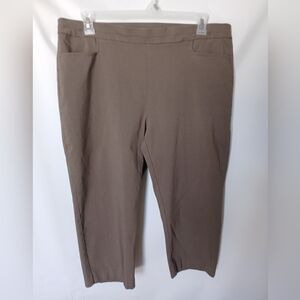 Chico's Womens Capri Pants Size 3 US XL/16 Color Taupe